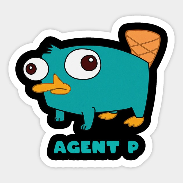 Agent P Sticker by lazymost